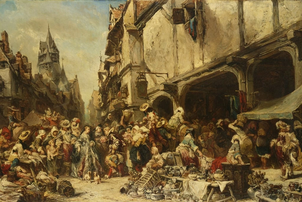 La piazza del mercato, 1862